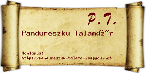 Pandureszku Talamér névjegykártya